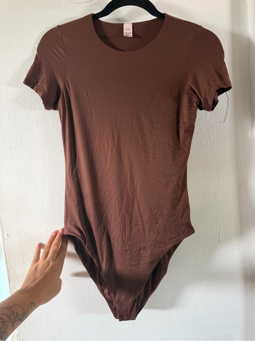Victoria's Secret women Brown Short-Sleeve Tank Bodysuit